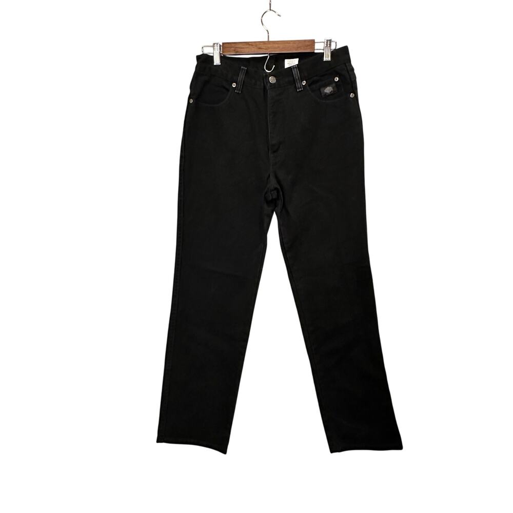 Harley Davidson‎ Bootcut Jeans Womens 12L Black Excellent Vintage 2002 Denim